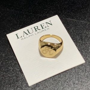 Gold Ralph Lauren Letter K ring